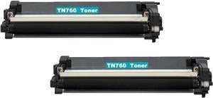 InkSpire 2PK with Chip Compatible TN-760 Toner for Brother DCP-L2550DW HL-L2370DW MFC-L2710DW HL-L2390DW HL-L2395DW MFC-L2730DW MFC-L2750DW HL-L2350DW