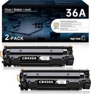 36A CB436A Black Toner Cartridge Replacement for HP 36A Toner CB436D M1522n MFP M1522nf MFP M1120 MFP P1505 P1505n Printer Ink 2 Pack