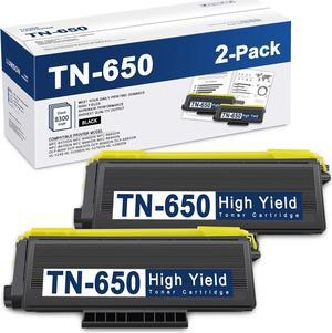 TN650 TN-650 Toner Cartridge 2 Pack High Yield Replacement for Brother TN 650 HL-5250DN HL-5370DW MFC-8460N MFC-8480DN DCP-8060 DCP-8065DN Printer Ink, Black