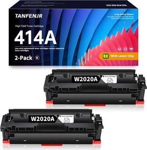 414A Toner Cartridges with Chip Compatible Replacement for HP 414A W2020A 414X W2020X Toner Color Pro MFP M479fdw M454dw M454dn M479fdn Printer Ink 2-Pack,Black