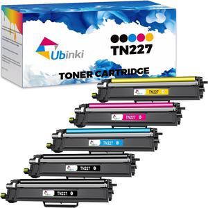 Ubinki TN227 TN227BK Toner Cartridge Replacement for Brother TN-227 TN223 TN-223 TN223BK for MFC-L3770CDW HL-L3270CDW HL-L3290CDW HL-L3210CW MFC-L3710CW MFC-L3750CDW Printer (TN-227BK/C/M/Y, 5 Pack)