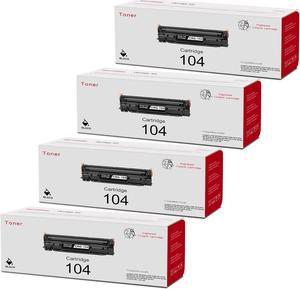 CRG-104 Cartridge 104 Black Toner Cartridge High-Yield Replacement for Canon 104 imageCLASS MF4350d D420 D480 MF4150d MF4270dn MF4370dn MF4690 Printer Ink, 4-Pack