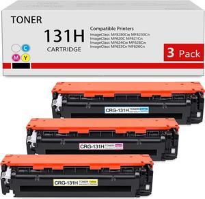 3 Pack CRG-131H Toner Cartridge 131H C/M/Y Remanufactured Replacement for Canon 131H ImageClass MF624Cw MF628Cw LBP7110Cw MF8080Cw MF8280Cw LBP7110Cw Printer Toner