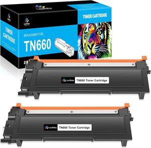 LeciRoba Compatible TN660 Toner Cartridge High Yield Replacement for Brother TN660 TN-660 TN 660 TN630 Toner Cartridge (2-Black) for HL-L2380DW HL-L2320D HL-L2300D DCP-L2540DW MFC-L2700DW Printer