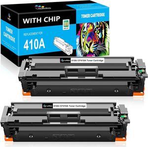 LeciRoba Compatible 410A CF410A (with Chip) Toner Cartridge Replacement for HP 410A CF410A 410X CF410X for Color Pro MFP M477 M477fnw M477fdw M477fdn M452dn M452nw M452dw M377dw Printer (2-Black)