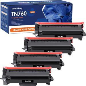 Toner TN-730/TN-760 TN760 Toner for Brother Printer Compatible Replacement for Brother TN760 TN 760 TN730 TN-760 Toner Cartridge Black High Yield for MFC-L2710DW DCP-L2550DW HL-L2350DW Printer 4-Pack