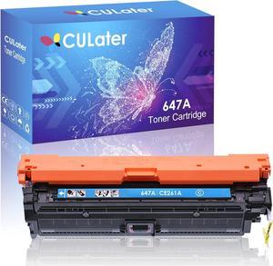 CULater Remanufactured Toner Cartridge Replacement for 647A CE261A Toner Cartridges for HP Color CP4025dn CP4025n CP4525 CP4525dn CP4525n CP4525xh Printer (1 Cyan)