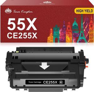 Toner Kingdom Compatible 55X Toner Cartridge Replacement for 55X 55A CE255X CE255A Black Toner for Laserjet Enterprise P3015dn P3015n P3015x P3015 Pro MFP M521dn M525dn M525c M525 Printer-1 Pack