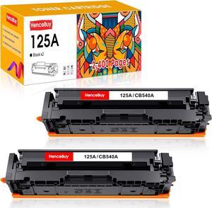 HenceBuy Compatible 125A Black Toner Cartridge Replacement for HP 125A CB540A Use with HP Color CP1215 CP1515n CP1518ni CM1312 CM1312nfi Printer (Black,2-Pack)