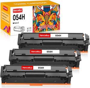 HenceBuy Compatible 054H Black Toner Cartridge Replacement for Canon 054H CRG-054H 054 CRG-054 Use with Canon Color imageCLASS MF644Cdw MF642Cdw LBP622Cdw LBP620 MF640C MF641Cw Printer (Black,3-Pack)