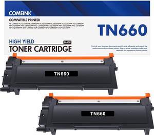 TN-660 High Yield Toner Cartridge: 2 Pack Black Compatible Toner Cartridge Replacement for Brother TN660 TN 660 HL-L2380DW HL-L2300D HL-L2340DW MFC-L2740DW MFC-L2700DW MFC L2700DW MFCL2700DW Printer