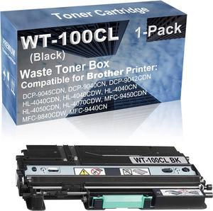 1-Pack Compatible High Capacity HL-4040CDN, HL-4040CDW, HL-4040CN, HL-4050CDN, HL-4070CDW Printer Waste Toner Box Replacement for Brother WT-100CL WT100CL Toner Cartridge (Black)