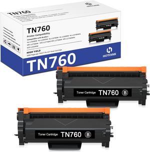 TN760 Toner Cartridge Replacement Compatible for Brother TN760 TN-760 TN 760 730 TN-730 for MFC-L2710DW HL-L2370DW HL-L2395DW HL-L2350DW MFC-L2750DW DCP-L2550DW Printer (Black, 2-Pack)