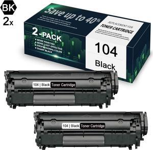 2 Pack Black 104 Compatible Toner Cartridge Replacement for Canon imageCLASS D420 D480 MF4150d MF4270dn MF4350d MF4370dn MF4690 FAXPHONE L120 FAXPHONE L90 MF4100 Series Printers Toner Cartridge.