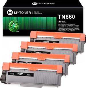 MYTONER Compatible Toner Cartridge Replacement for Brother TN660 TN-660 TN630 TN-630 For HL-L2300D DCP-L2540DW MFC-L2700DW MFC-L2740DW HL-L2380DW HL-L2320D HL-L2340DW HL-L2360DW Printer(Black, 4-Pack)