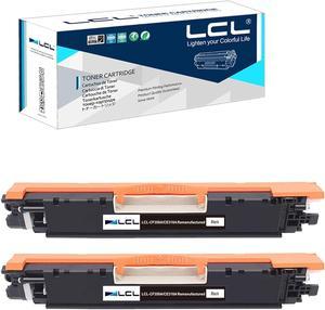 LCL Remanufactured for HP 126A CE310A CE310AD (2-Pack,Black) Toner Cartridge for HP Laserjet Pro CP1020 CP1021 CP1022 CP1023 CP1025 CP1025nw CP1026nw CP1027nw CP1028nw HP LaserJet 100 color MFPM175nw