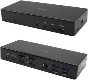 i-tec USB-C Quattro Docking Station for 4 Displays with Power Delivery 85W - 2X DisplayPort, 2X HDMI, 1x GLAN, 5X USB 3.0, 1x USB-C, 2X Jack for Audio and Microphone