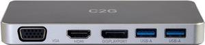 C2G 28844 USB-C Docking Station with HDMI, DisplayPort, and VGA