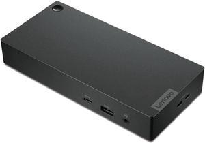 Lenovo - USB-C Dock (Windows Only) - 65W with 90W Power Adapter Attached - Univ Support for Most Win 10 and Above USB-C Notebooks - Multi 4K @ 60 Hz - 2 DP, 1 HDMI, USB-C, USB-A - Black - 40B50090US