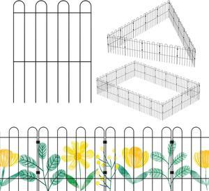 Sunexinlo 20-Pack Garden Fence, Decorative Garden No Dig Fence for Dogs Rustproof Metal Animal Barrier Fence Border Panel