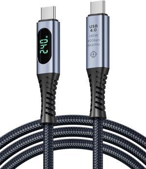 SooPii USB 4 Cable with LED Display,Supports 8K Video,Max 40Gbps Data Transfer,240W USB C to USB C Charging Cable,Compatible with lPhone 15,MacBook,Thunderbolt 3,Monitor,Docking Stations(1.0m)