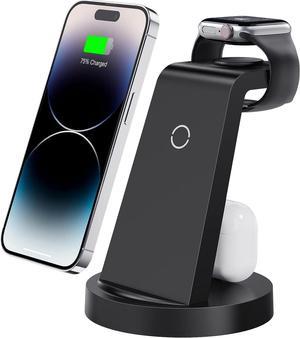 3 in 1 Charging Station for iPhone Wireless Charger for iPhone 15 14 13 12 11 X Pro Max  Apple Watch  Charging Stand Dock for AirPods