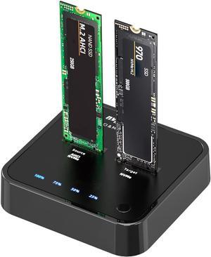 NVMe AHCI M.2 SSD Duplicator, USB3.2 20Gbps to M.2 SSD Docking Station, Support Offline Cloner Copy Function,Size for M2 2230/2242 /2260/2280 - K3016P2