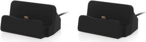 Mikikit 2pcs Stand Cradle Nexus Black Fast/s/s/s/S for Sync/Note Station Charging Micro USB and Android Docking/ /// Charger Desktop/Charge