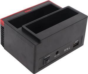 Hard Drive Enclosure, HDD Docking Station Inbuilt Card Reader USB2.0 480Mbps OTB Function for 3.5in (US Plug)