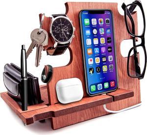 Docking Station, for Men, Gift for Husband, Gift for Dad, Wooden Docking Station, Cell Phone Stand