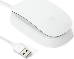 Ascrono  Charging Station for Apple Magic Mouse 2  White  Perfect Magic Mouse 2 Accessories  Usable As Charging Dock Stand  Charger  Includes 5ft 15m USBA to Lightning Cable