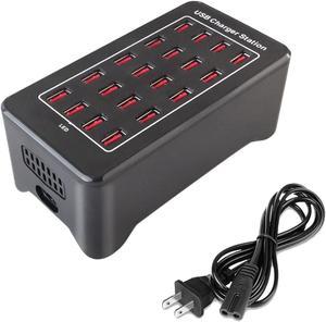 USB Charger Station,20-Port 100W/20A Multiple USB Charging Station,Multi Ports USB Charger Charging for SmartphonesTabletsand Other USB Devices