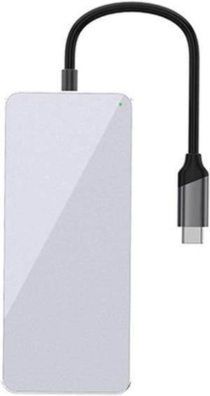 YI-YU 7In1 Multifunctional Converter Type C Docking Station HDMI Hub Hub Suitable for Mobile Phones and Computers USB C Hub (Color : Silver)