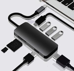 USB Type C Hub to HDMI-Compatible MST 4K VGA Adapter USB C HUB Docking Station RJ45 LAN Ethernet SD TF for MacBook