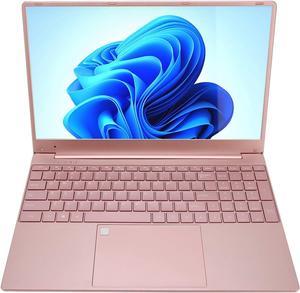 15.6 Inch Laptop, 1080P 2K IPS Laptop Intel N5095 Quad Core CPU 16GB RAM 512GB ROM with Fingerprint Reader, 2 X USB, Mini HDMI, 2.4G 5.0G WiFi for Windows 11, Pink (16+512G US Plug)