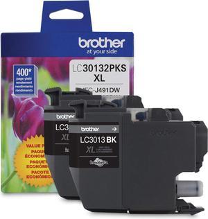 BROTHER Genuine LC3013 Ink Cartridge Black 2PKS