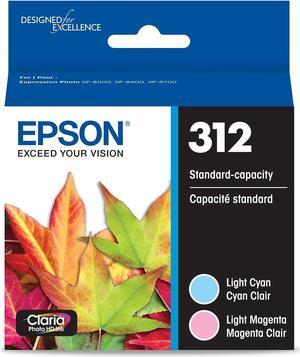 Epson T312 Light Cyan/Light Magenta Combo Pack Claria Photo HD, Standard Capacity Cartridge Ink