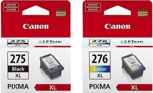 Canon PG-275 XL Black (4981C001) and CL-276 XL Color High Capacity Ink Cartridges (4987C001) - Retail Packaging