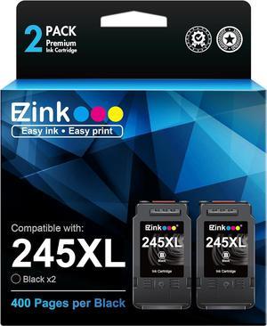 E-Z Ink (TM Ink Cartridge Replacement for Canon 245XL PG-245XL PG245XL PG-243 Compatible with Pixma TS3120 MG2520 MX492 TR4520 TS202 MG2525 MG3022 MG2522 MG2922 (2 Black)