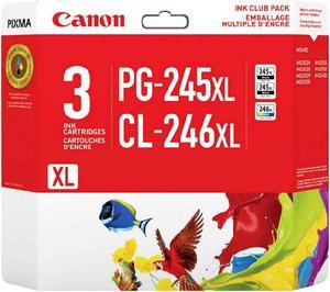 Canon PG-245XL CL-246XL Genuine Ink Club Pack (3-Cartridges)