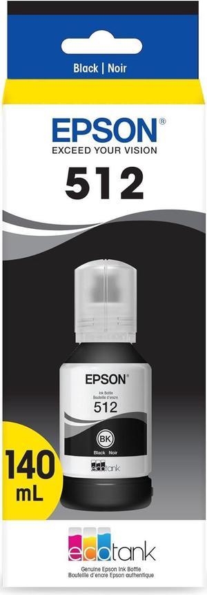 Epson 512 EcoTank Auto-Stop Ink Bottle, Black (T512120)