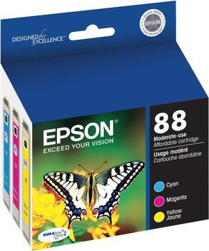 Epson T088520-S 88, Colour Ink Cartridges, Moderate Capacity, C/M/Y 3-Pack, MultiColour
