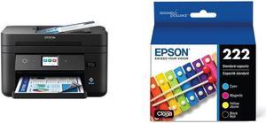 Epson Workforce WF-2960 Wireless All-in-One Printer & T222 Black and Colour Combo Ink Cartridges, Standard Capacity