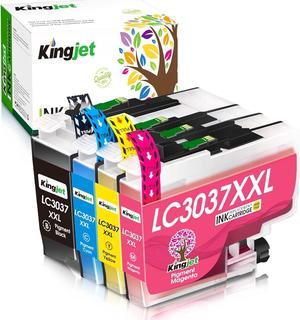 Kingjet Compatible Ink Cartridge Replacement for Brother LC 3037 XXL LC3039 (BK/C/M/Y) use for MFC-J5845DW MFC-J5945DW MFC-J6545DW MFC-J6945DW Inkjet Printers for Brother LC 3037XXL LC3037