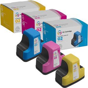 LD Remanufactured Ink Cartridge Replacement  02 (Cyan, Magenta, Yellow, 3-Pack)