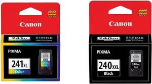 Genuine Canon CL-241XL HIGH Yield Ink Cartridge, Tri-Colour (5208B001) & Genuine PG-240XXL Black Ink Cartridge