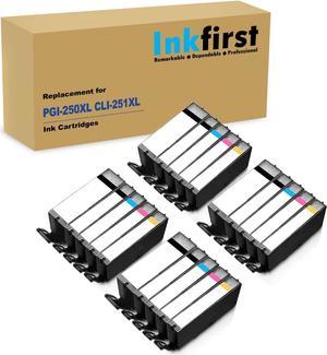 4 Set of 5 Inkfirst Compatible PGI-250XL CLI-251XL PGI-250 CLI-251 Ink Cartridges Replacement for Canon PIXMA MX922 MG5420 MG5422 MG5500 MG5520 MG5522 PGI250XL CLI251XL Black Cyan Magenta Yellow