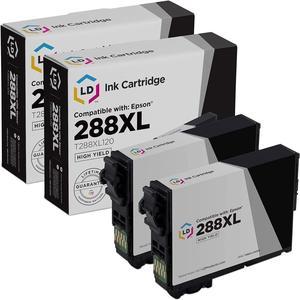 LD Remanufactured T288XL120 / T288120 / T288 / 288 Set of 2 High Yield Black Ink Cartridges for Expression XP-330, XP-430 & XP-434