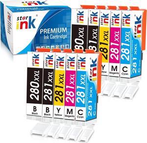 Starink PGI-280XXL CLI-281XXL Compatible Replacement for Canon 280 281 Ink Cartridges for Pixma TR8520 TR8620 TR8620a TR7520 TR8622 TS6220 TS6320 TS6120 TR8600 TR8500, 10-Pack(2PGBK/2BK/2C/2M/2Y)