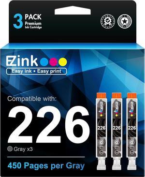 E-Z Ink (TM) Compatible Ink Cartridge Replacement for Canon CLI-226 CLI226 CLI 226 to use with Pixma MG6120 MG6220 MG8120 MG8220 MG8120B (Gray, 3 Pack)